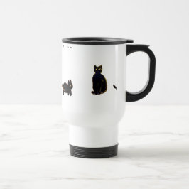 Caneca Térmica Arte de Gatos Pretos