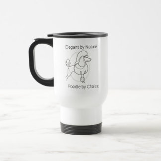 Caneca Térmica Arte de Linha Minimalista do Poodle Padrão Heritag