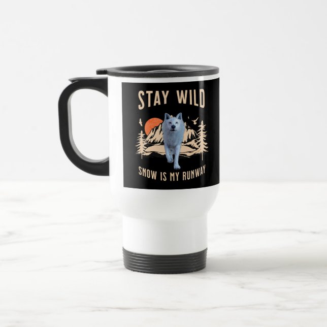 Caneca Térmica Arte de Lobo na Pista de Snow Après Ski (Esquerda)