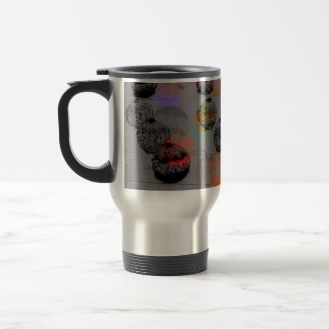 Caneca Térmica Arte digital com pinceladas redondas. (Esquerda)