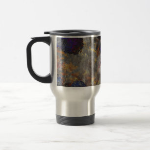 Caneca Térmica Arte digital de fundo do padrão floral/floral