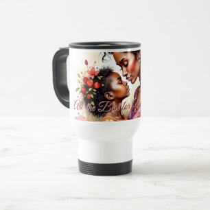 Caneca Térmica Arte do Dia das Mães em Estilo Aquarela