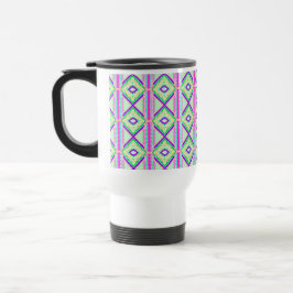 Caneca Térmica Arte Geométrica Boho Colorida em Pixel