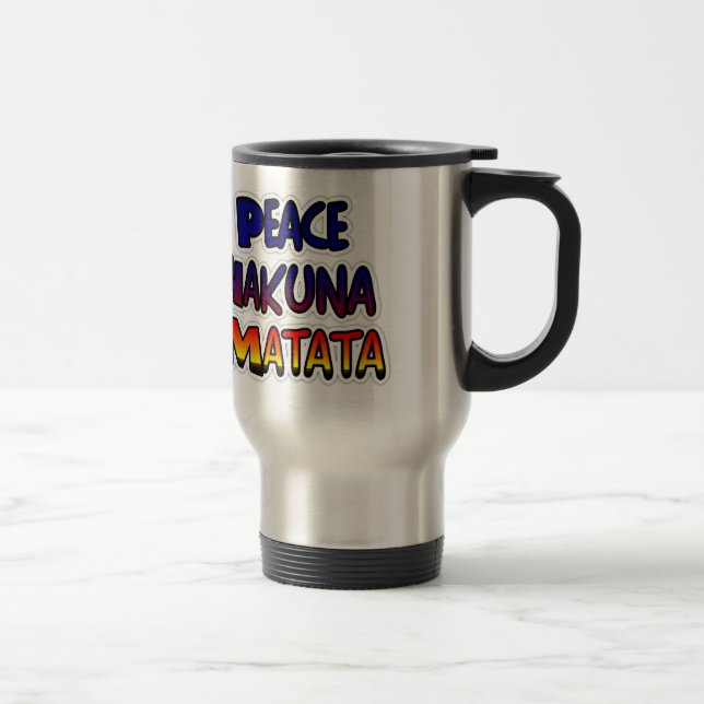 Caneca Térmica Arte Gradiente da Paz de Hakuna Matata (Direita)