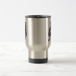 Caneca Térmica Arte Majestosa do Tigre Branco Realeza Joalheria
