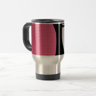 Caneca Térmica Arte Pop de Quadrinhos Modernos do Rosto de uma Mu