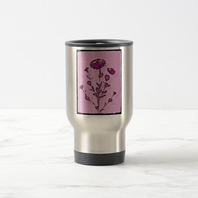 Caneca Térmica Arte Pop rosa e medieval (Centro)