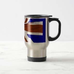 Caneca Térmica Arte retro de Union Jack do olhar do vintage