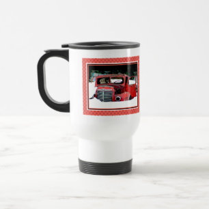 Caneca Térmica Arte velha do cão da pintura do caminhão do Nata