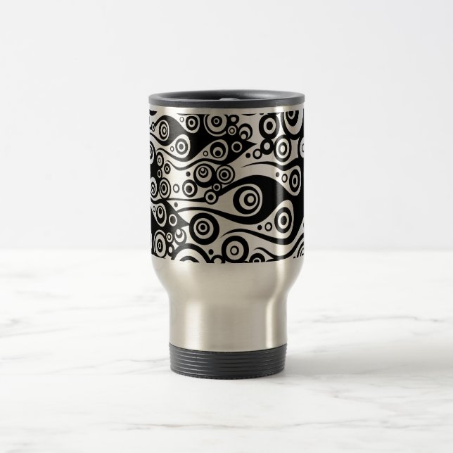 Caneca Térmica ARTs de padrão - Chama de círculo de tatuagem (Centro)