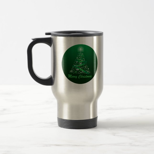 Caneca Térmica Árvore de Natal Brilhante (Esquerda)