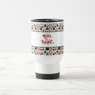 Caneca Térmica Árvore de Natal, presentes, cana doce