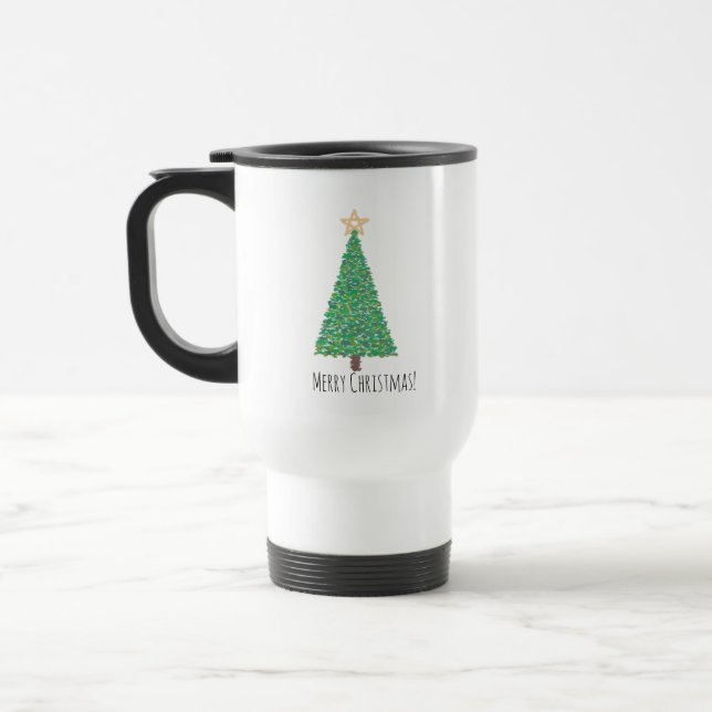 Caneca Térmica Árvore de natal verde (Esquerda)