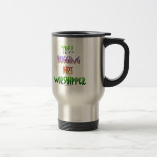 Caneca Térmica Árvore que abraça o worshipper. da sujeira