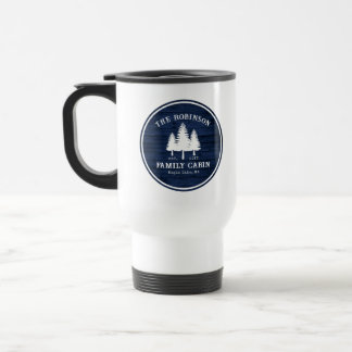 Caneca Térmica Árvores de cabine da família rustic country Impres