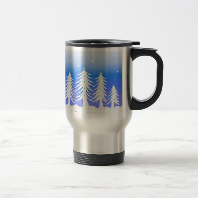 Caneca Térmica Árvores de Natal Bonito Gelado (Direita)
