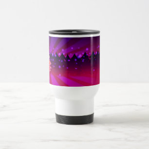 Caneca Térmica Árvores de Natal Sombras de Roxo