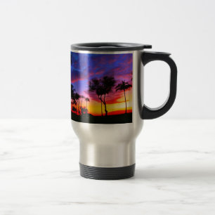 Caneca Térmica Árvores de Palma de Praia Havaiana, Exóticas, Verm
