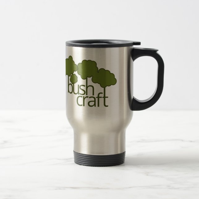 Caneca Térmica Árvores verdes, artesanato de mato (Direita)