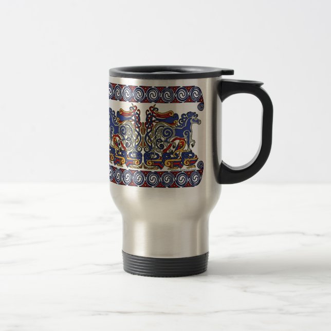 Caneca Térmica As canecas, os cavalos & os pássaros celtas (Direita)