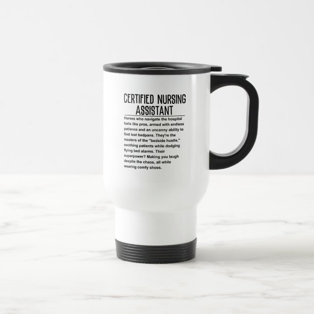 Caneca Térmica Assistente de enfermagem certificado (Direita)