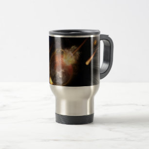 Caneca Térmica Asteroide Apocalypse Fractal Art Spacescape