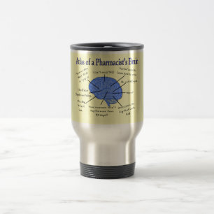 Caneca Térmica Atlas de um farmacêutico Cérebro-Divertido