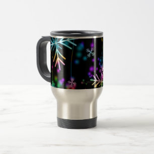 Caneca Térmica Atmosfera festiva e animada de Natal do SlipperyJo