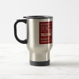 Caneca Térmica Atrações & lugares famosos de Miami, Florida.