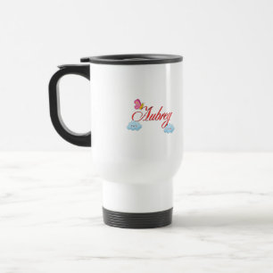 Caneca Térmica Aubrey com borboletas e nuvens