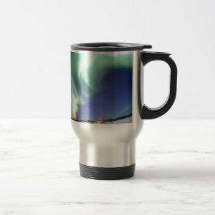 Caneca Térmica Aurora Borealis, ou aurora boreal, Alaska
