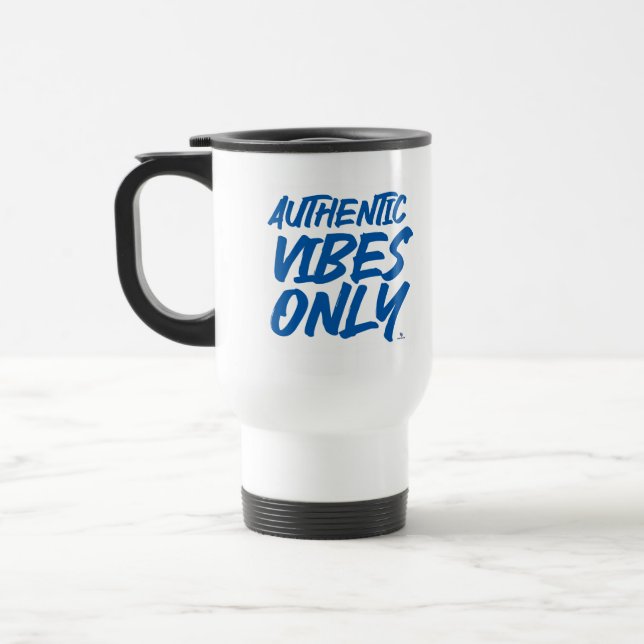 Caneca Térmica Authentic Vibes Only Epic Slogan Design (Esquerda)