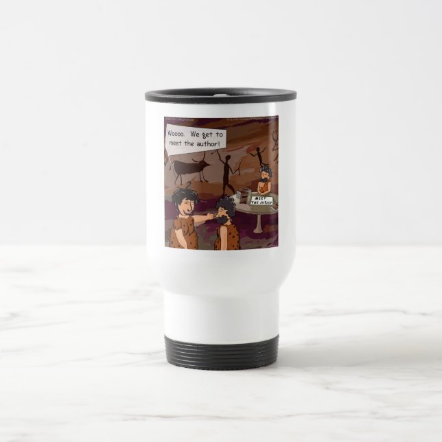Caneca Térmica Autor Homem das Cavernas Engraçado "Conheça o Auto (Centro)