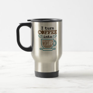 Caneca Térmica Autor Novelista Eu Transformo Café Em Novelas