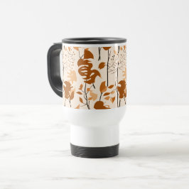 Caneca Térmica Autumn Botanical Leaves Minimalist 