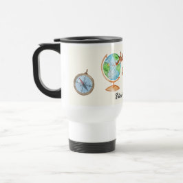 Caneca Térmica Aventura de Viagens na Aposentadoria Aguarda o Mun