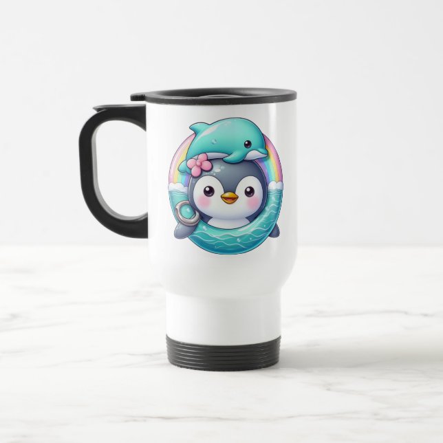 Caneca Térmica Aventura do Oceano de Pinguim (Esquerda)