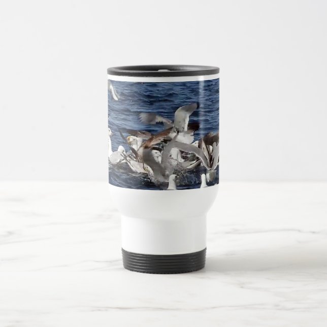 Caneca Térmica Aves Marinhas Costeiras Frenesi de Alimentação Oce (Centro)