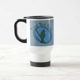 Caneca Térmica Aves Nerd Silhouette Cinza Azul