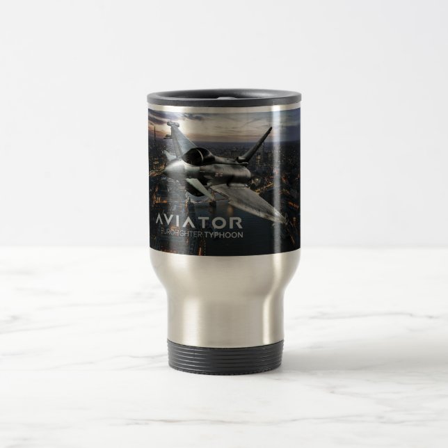 Caneca Térmica Avião de combate do tufão de Eurofighter (Centro)