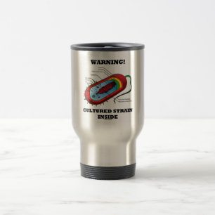 Caneca Térmica Aviso! Interior cultivado da tensão (Prokaryote)
