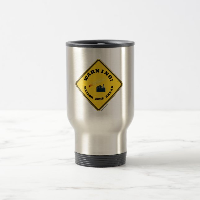 Caneca Térmica Aviso! Zona Meteora À Frente (Sinal Amarelo Diaman (Centro)