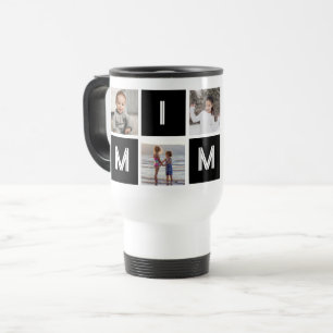 Caneca Térmica Avó Negra 5 Foto Collage Mimi