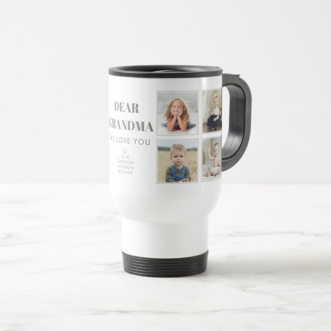 Caneca Térmica Avó Personalizada Moderna Nós Te Amo 8 Fotos (Frente Esquerda)