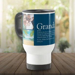 Caneca Térmica Avô Vô Papai Definição Azul Foto Divertida