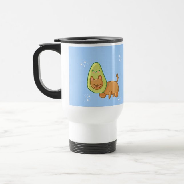 Caneca Térmica Avocado Cat Mug (Esquerda)