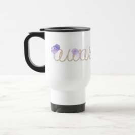Caneca Térmica AWARENESS Rope Text With Abstract Flowers
