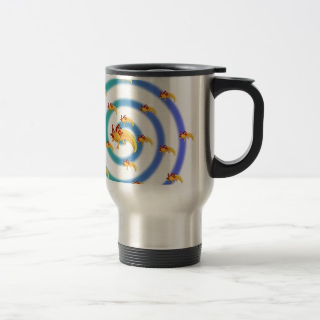Caneca Térmica Axolotl vórtice azul (Direita)