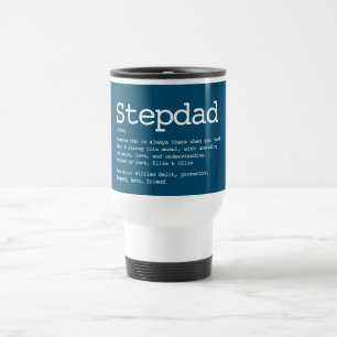 Caneca Térmica Azul de definição de stepdad Personalizado