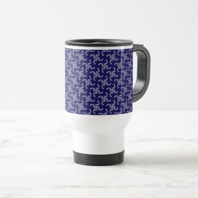 Caneca Térmica Azul de Natal, decoração de Natal, Natal (Frente Esquerda)
